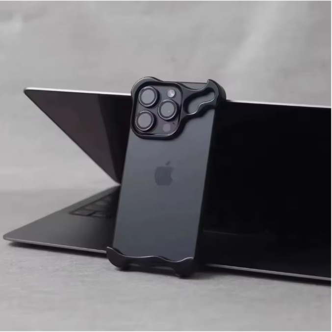 Luxury Irregular Aluminum Alloy Bumper Phone Case For IPhone 16 15 14 13 12 Pro Max 17 Air Pro Lens Film Protection Metal Cover