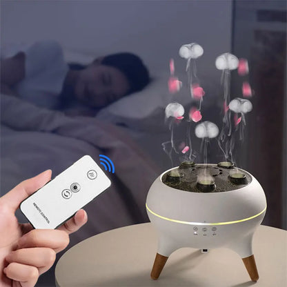 Dynamic Jellyfish Air Humidifier Essential Oil Diffuser with Colorful Night Lights Aromatherapy Diffuser for Home Bedroom Office