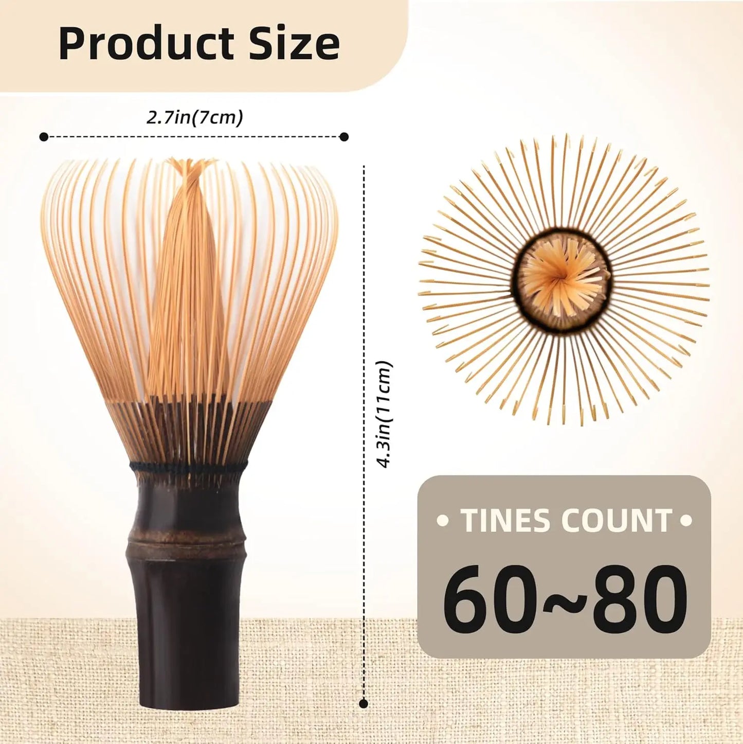 Shin Chasen Handmade Bamboo Matcha Whisk 100% Natural Bamboo Whisk Tea Brush Whisk Mixer Whisker For Making Ceremonial Grade