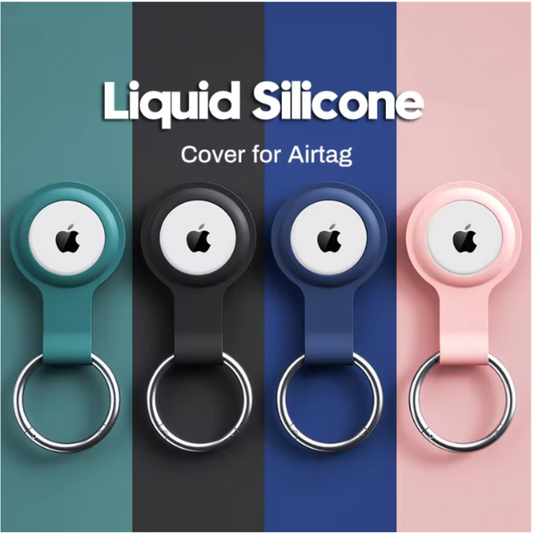 Cover for Apple Airtags Case Liquid Silicone Protective Shell tracker Accessories Anti-scratch Sleeve Keychain Air tag case