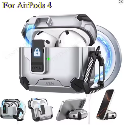 AirPods: Magnetic Earphone Case For AirPod 4 3 2 1 Pro 2 2nd Cover Creative Second-changing Bracket Anti-fall Headphone Coque