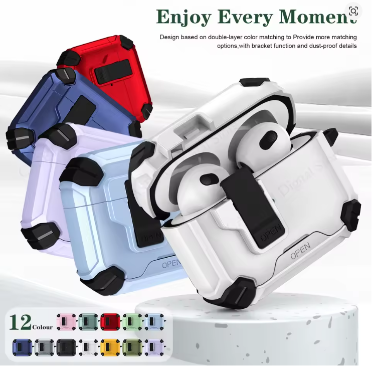 AirPods: Magnetic Earphone Case For AirPod 4 3 2 1 Pro 2 2nd Cover Creative Second-changing Bracket Anti-fall Headphone Coque