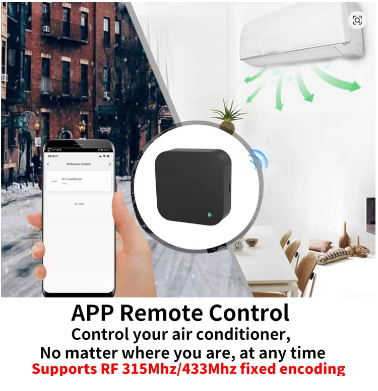 WiFi RF IR Remote Control 433MHz/315MHz For Smart Home Via SmartLife for Air Conditioner ALL TV Support Alexa, Google Home