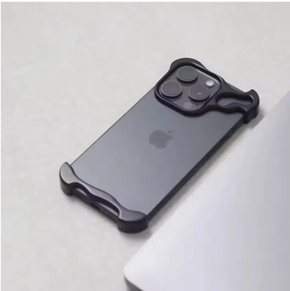 Luxury Irregular Aluminum Alloy Bumper Phone Case For IPhone 16 15 14 13 12 Pro Max 17 Air Pro Lens Film Protection Metal Cover