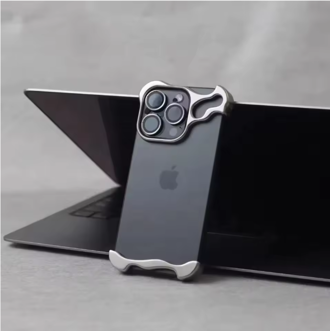 Luxury Irregular Aluminum Alloy Bumper Phone Case For IPhone 16 15 14 13 12 Pro Max 17 Air Pro Lens Film Protection Metal Cover