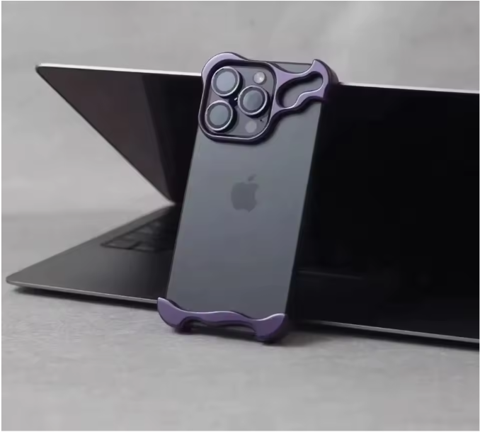 Luxury Irregular Aluminum Alloy Bumper Phone Case For IPhone 16 15 14 13 12 Pro Max 17 Air Pro Lens Film Protection Metal Cover