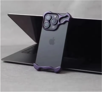 Luxury Irregular Aluminum Alloy Bumper Phone Case For IPhone 16 15 14 13 12 Pro Max 17 Air Pro Lens Film Protection Metal Cover