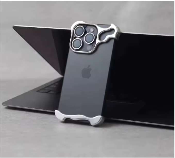 Luxury Irregular Aluminum Alloy Bumper Phone Case For IPhone 16 15 14 13 12 Pro Max 17 Air Pro Lens Film Protection Metal Cover