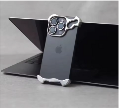 Luxury Irregular Aluminum Alloy Bumper Phone Case For IPhone 16 15 14 13 12 Pro Max 17 Air Pro Lens Film Protection Metal Cover