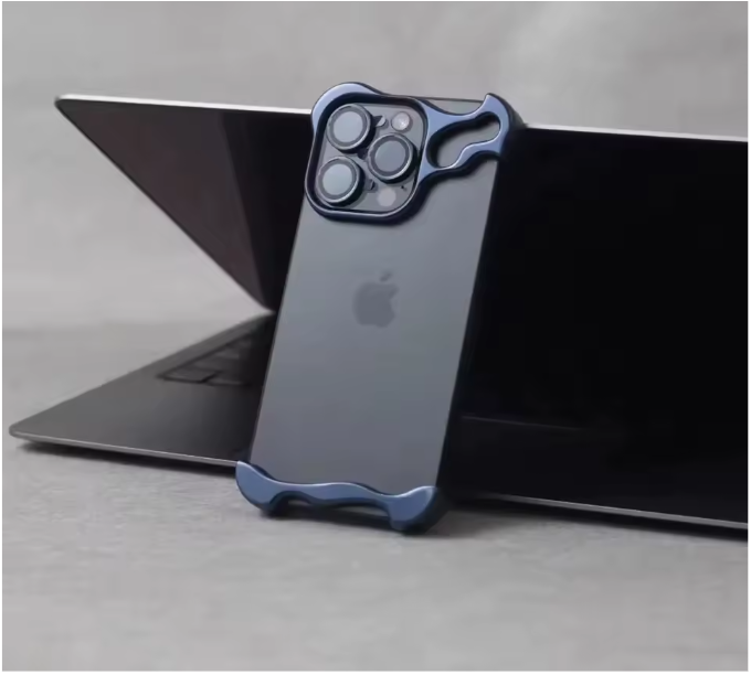 Luxury Irregular Aluminum Alloy Bumper Phone Case For IPhone 16 15 14 13 12 Pro Max 17 Air Pro Lens Film Protection Metal Cover